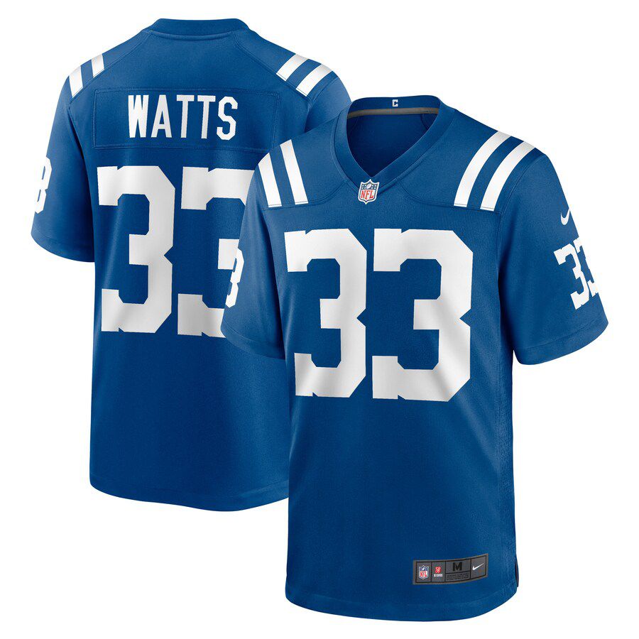 Men Indianapolis Colts #33 Armani Watts Nike Royal Player Game NFL Jersey